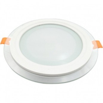 Круглый даунлайт встраиваемый ECOLA LED DOWNLIGHT 1042 DGRV60ELC со стеклом и подсветкой с драйвером 6W 220V 4200K 100x35